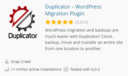Duplicator - cara migrasi website wordpress